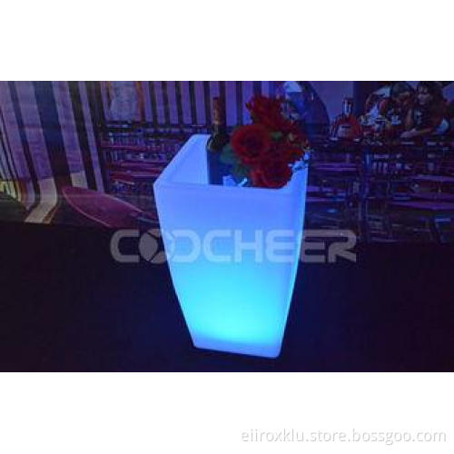 Rechargeable Glow illuminated garden planters led plant pot